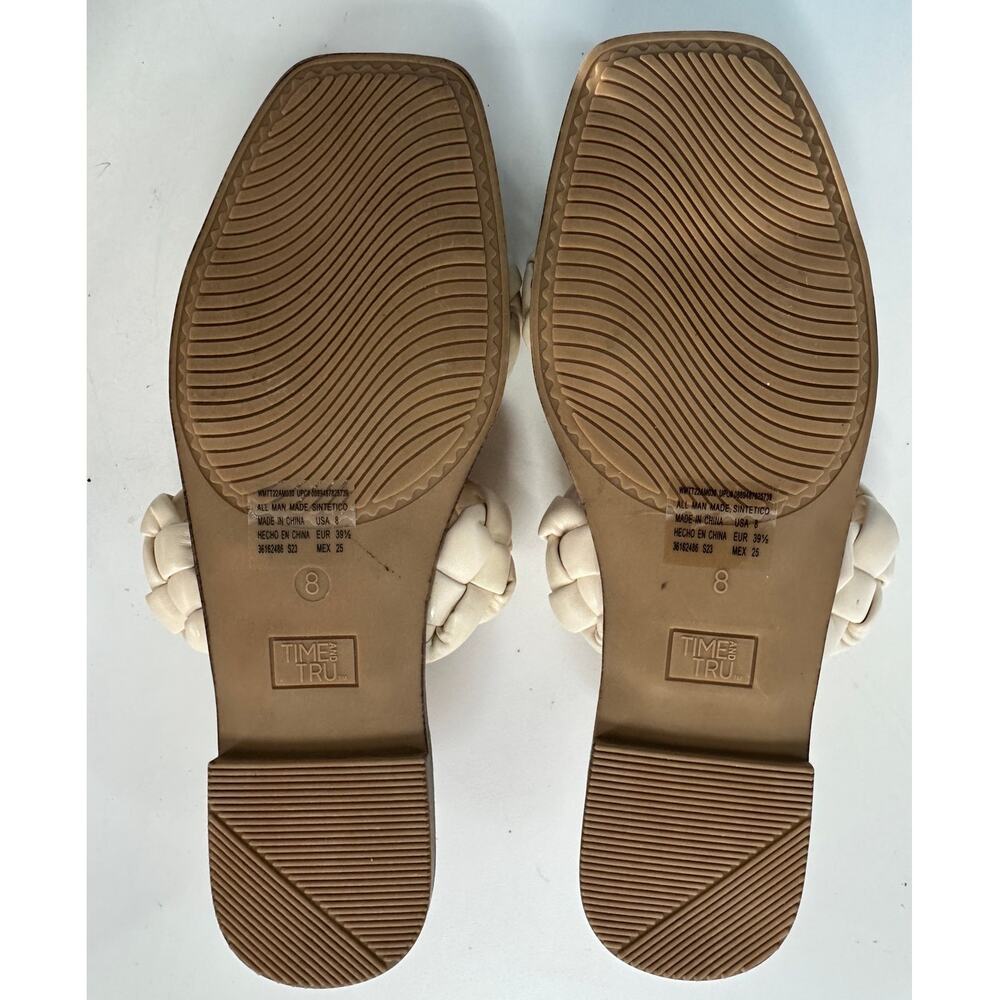 Time And Tru Memory Foam Sandals Size 8 Braided T… - image 5